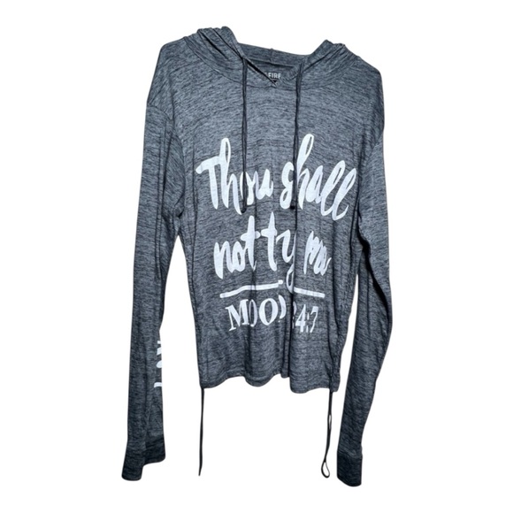 On Fire Tops - On Fire “Thou Shall Not Try Me – Mood 24:7” Graphic Hoodie – Women’s Plus 2X
